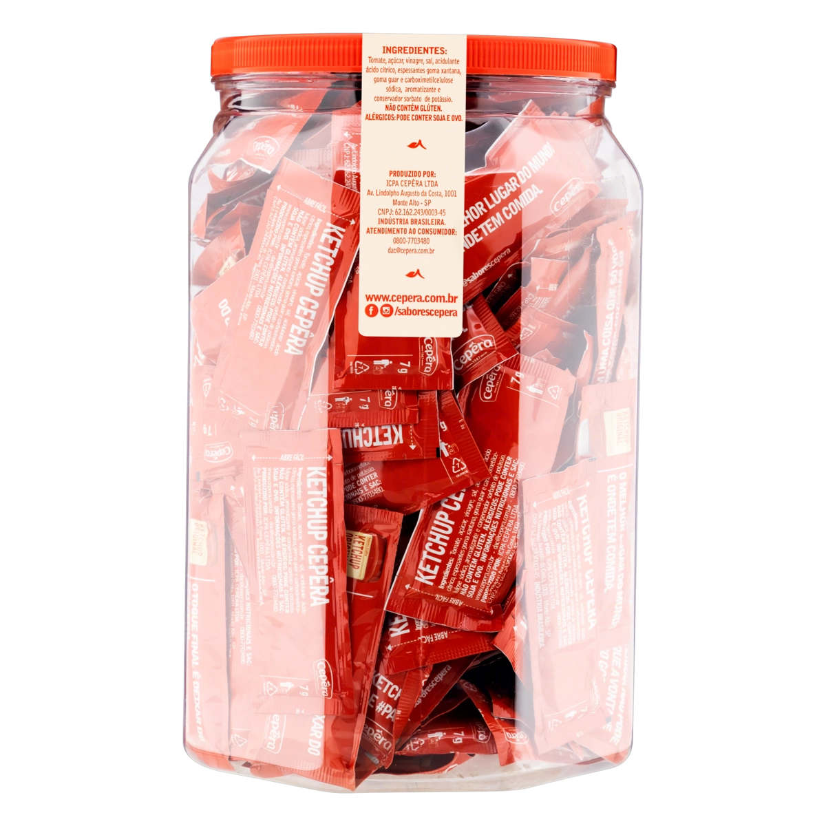 Ketchup Original Cepêra Pote 1,372kg 196 Unidades