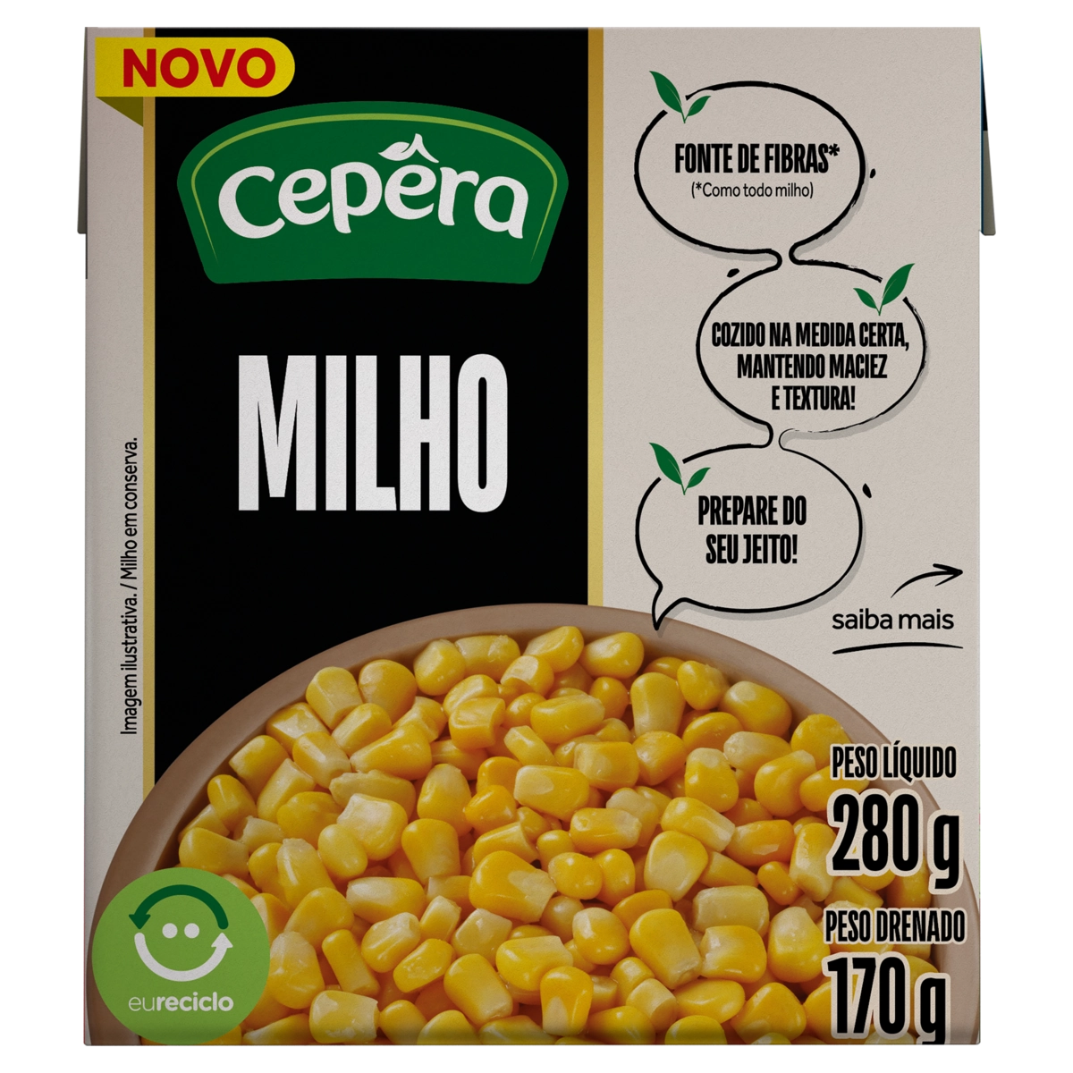 Milho em conserva Cepêra 280g