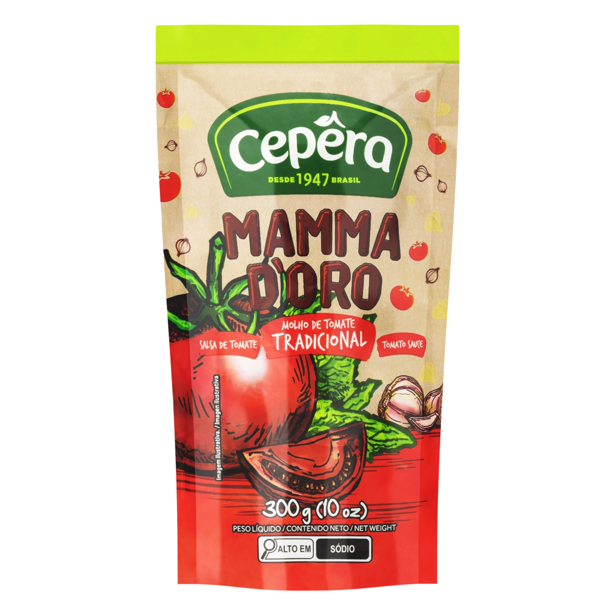 Molho De Tomate Tradicional Cepêra Mamma Doro Sachê 300g