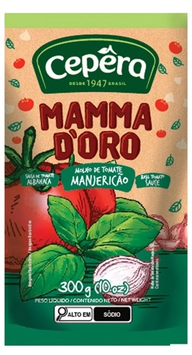 Molho De Tomate Com Manjericão Cepêra Mamma Doro Sachê 300g