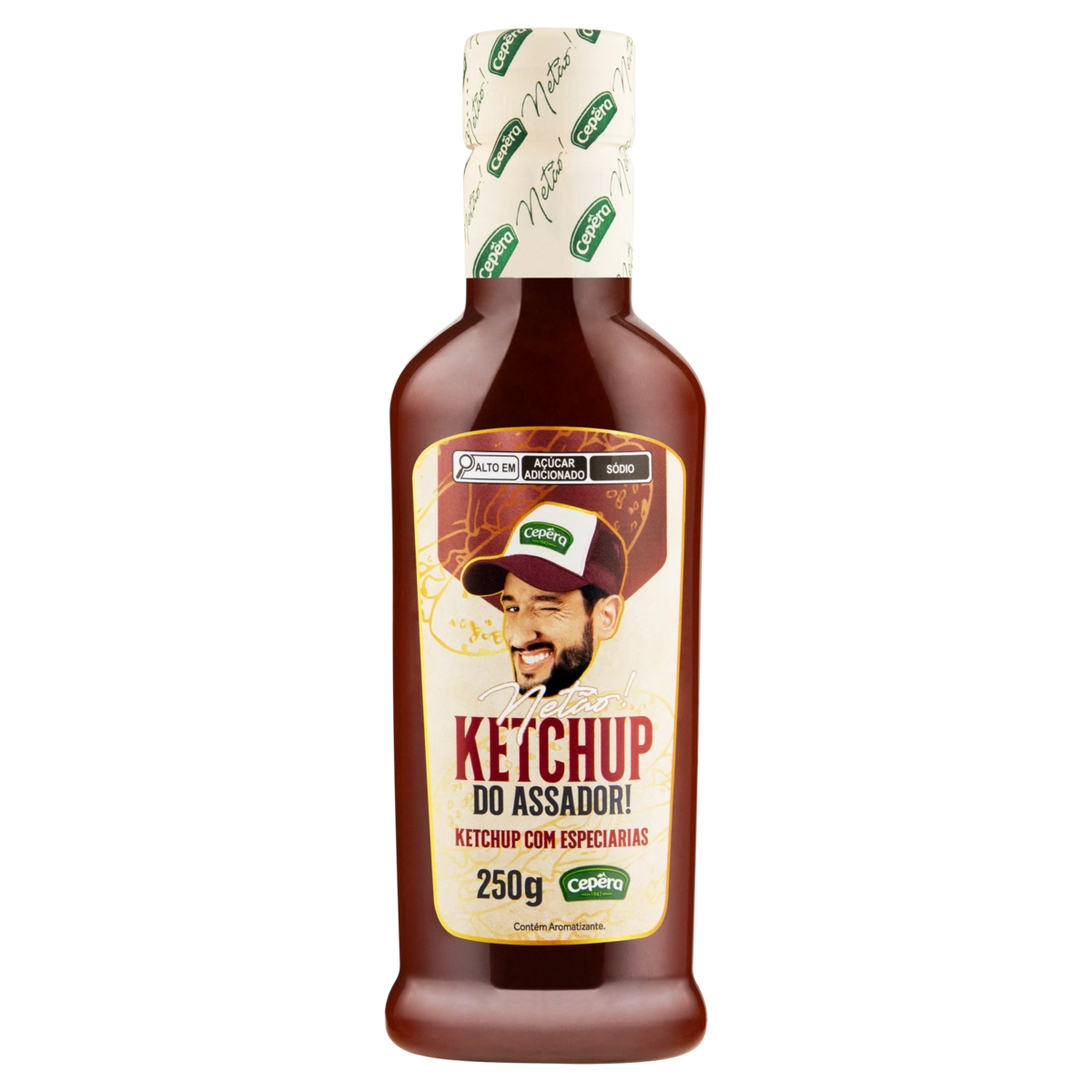 Ketchup Com Especiarias Netão Cepêra Assador Squeeze 250g