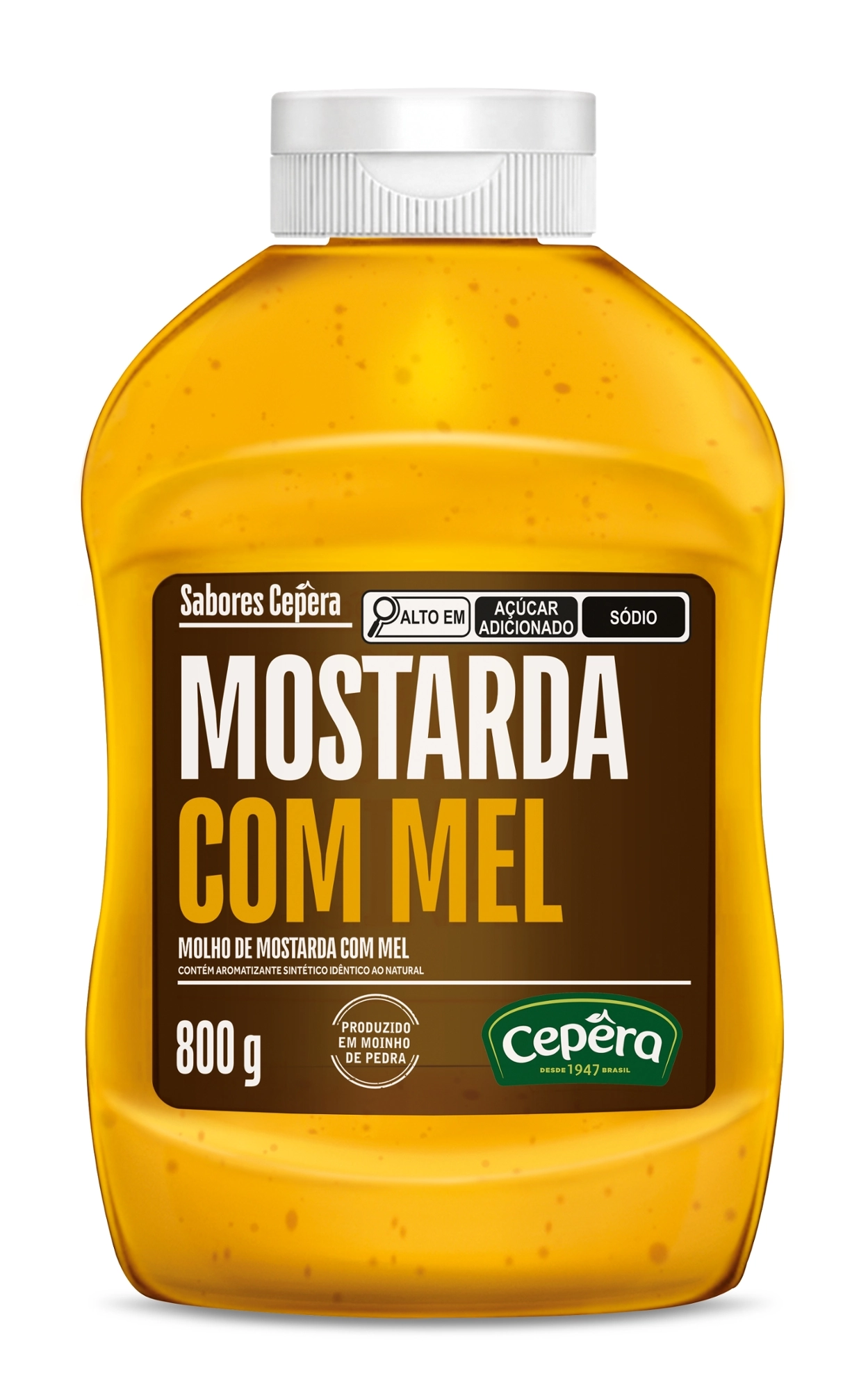 Mostarda Com Mel Sabores Cepêra Squeeze 800g