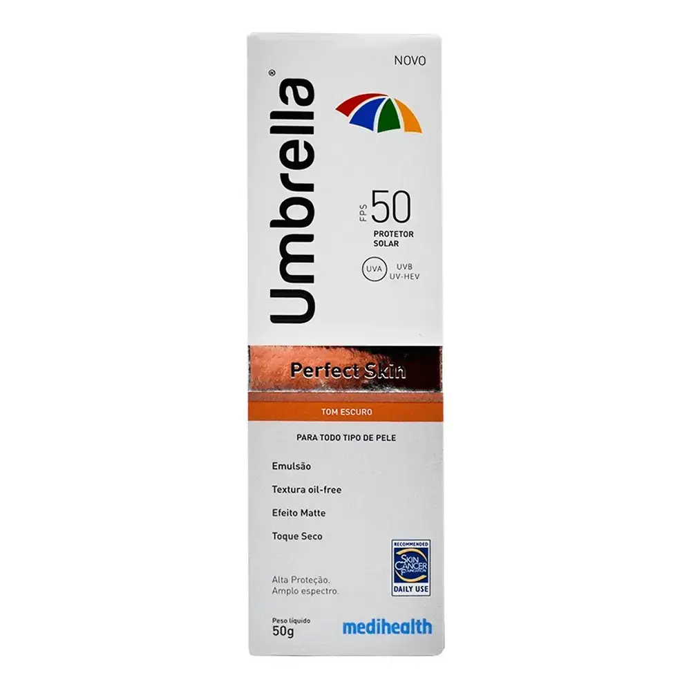 Protetor Solar Umbrella Perfect Skin Escuro FPS50 Com 50g