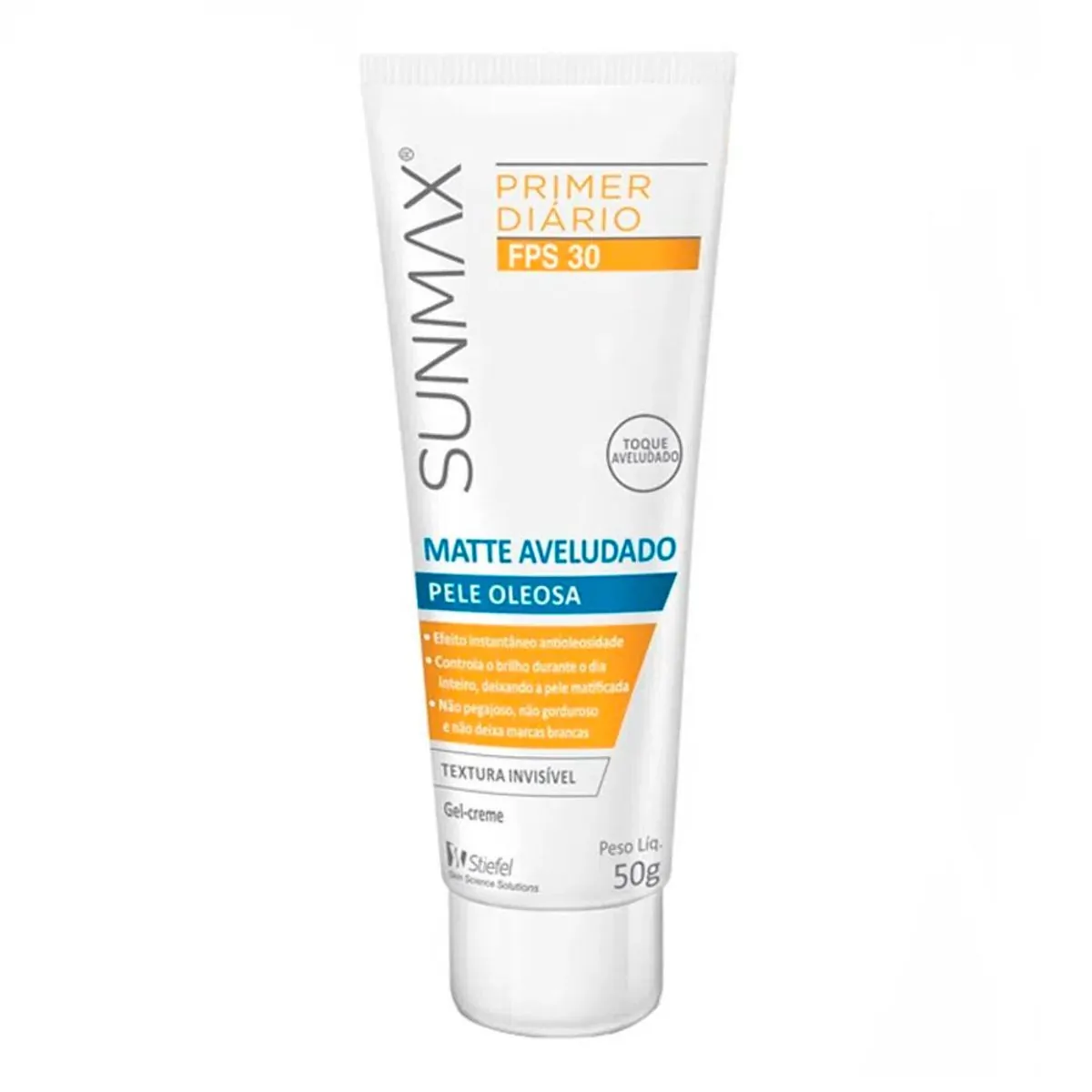 Protetor Solar Facial Sunmax Primer Diário Matte Aveludado Pele Oleosa FPS 30 Gel Creme Com 50g