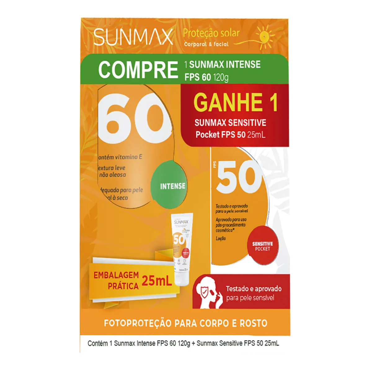 Prot Solar Sunmax Intense Fps60 120g Sensitive Fps50 25ml