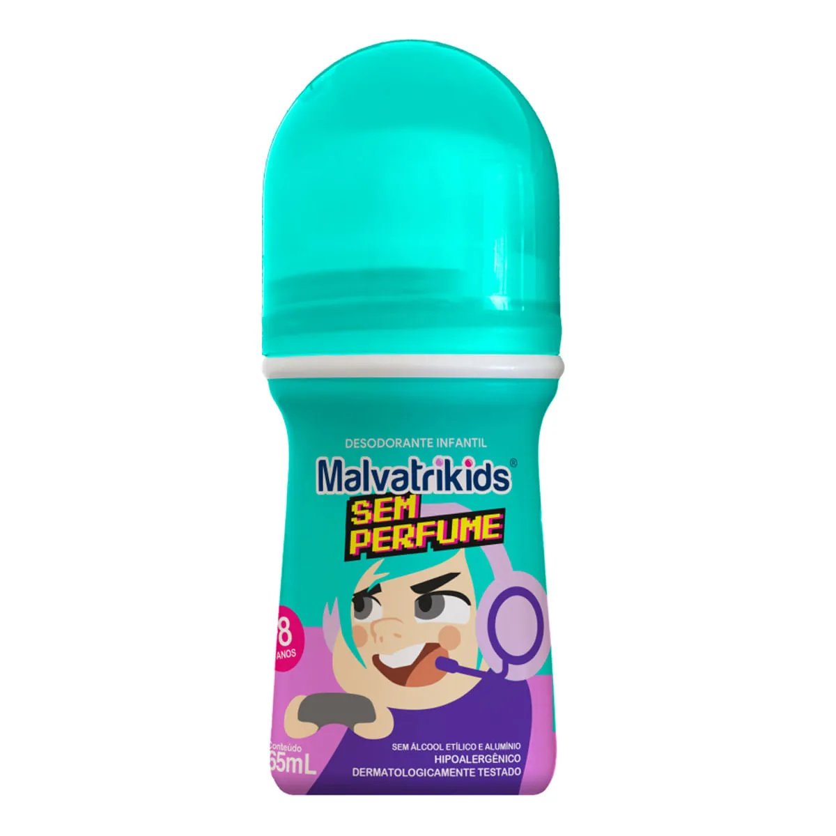 Desodorante Roll On Sem Perfume Malvatrikids Frasco 65ml