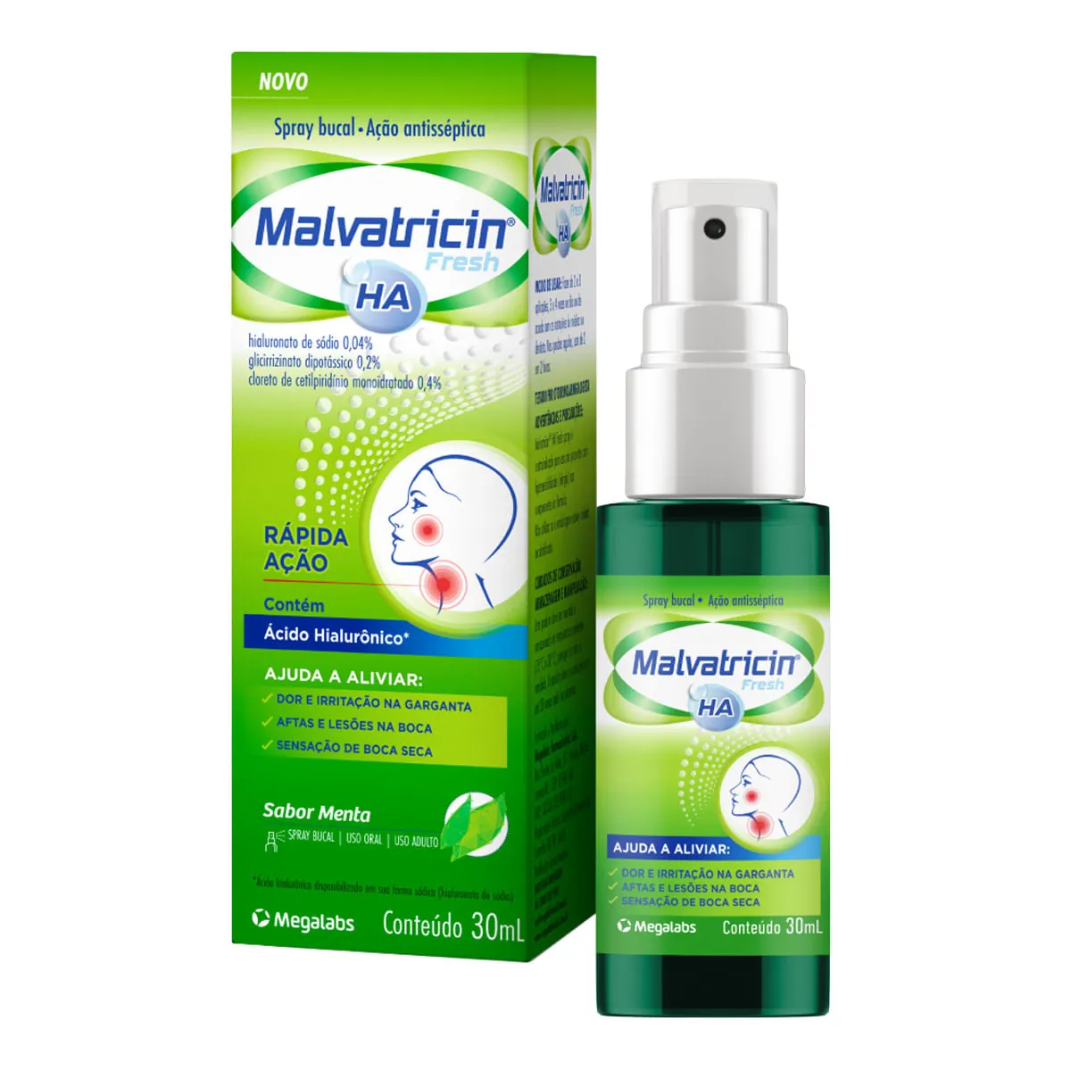 Spray Bucal Malvatricin HA Menta 30ml