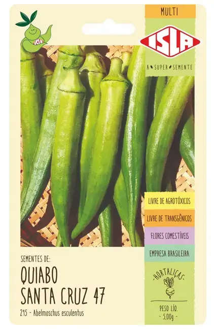 Semente De Quiabo Santa Cruz 2,00g
