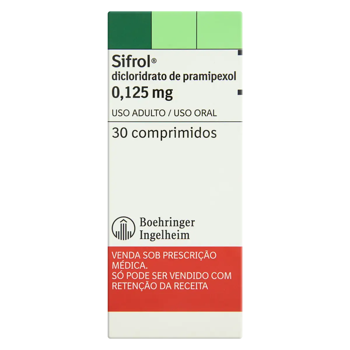 Sifrol 0,125mg Boehringer Ingelheim Caixa 30 Comprimidos