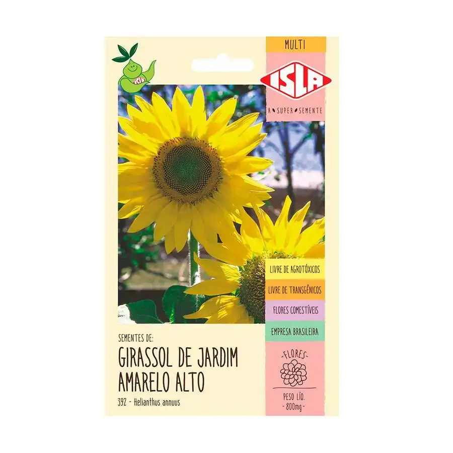 Semente De Gira Sol De Jardim Alto 800mg