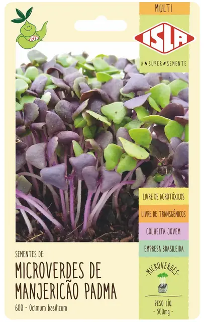 Semente Multi Microverdes Manjericao Padma 600.21 Agrocape
