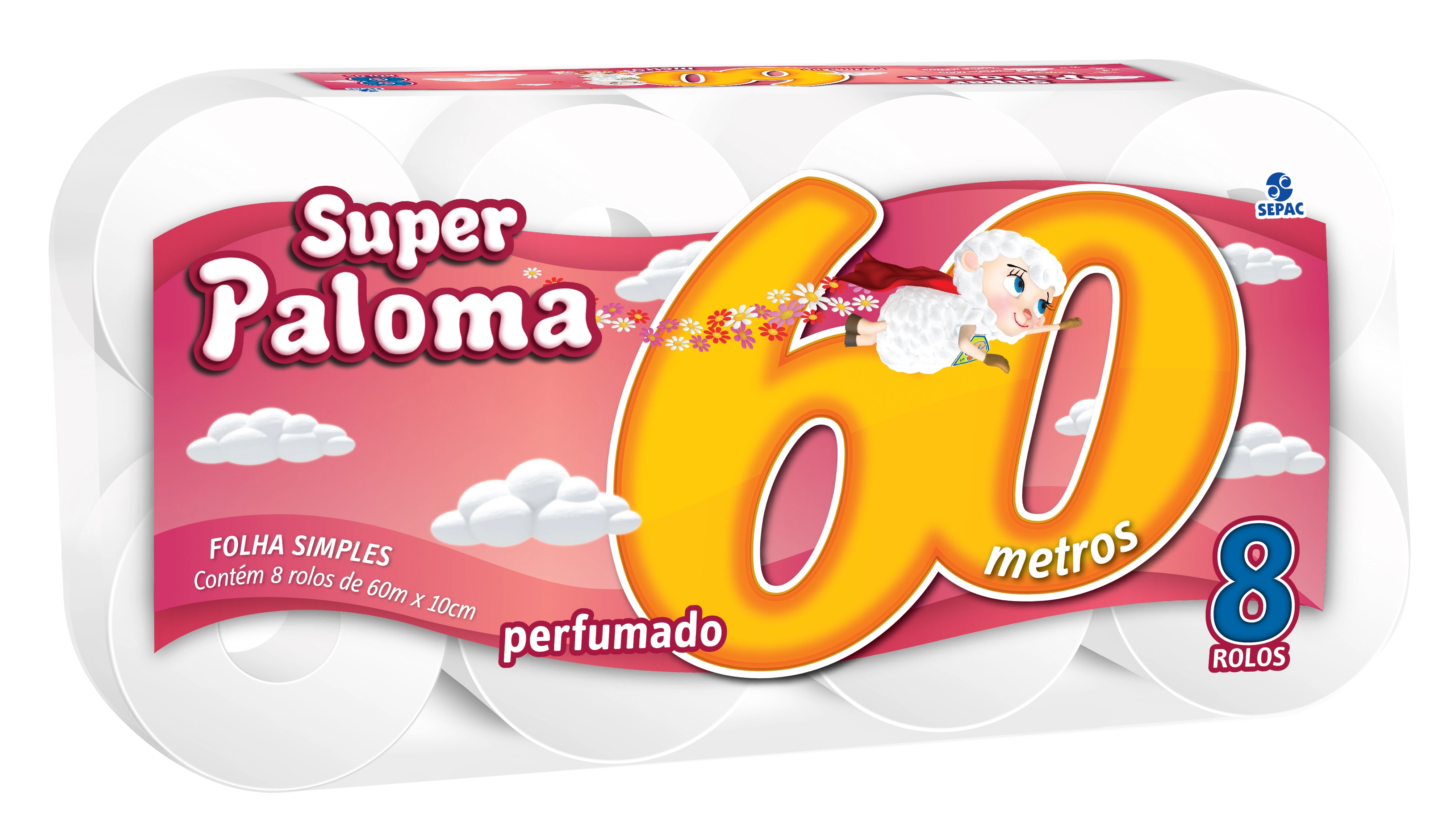 Papel Higiênico Paloma Perf 60m C/8