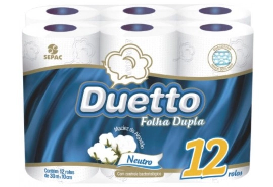 Papel Higiênico Duetto C/12 30mts Neutro