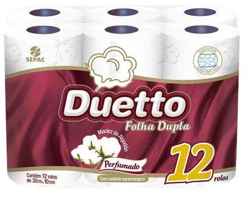 Papel Higiênico Duetto C/12 30mts Perfumado F D