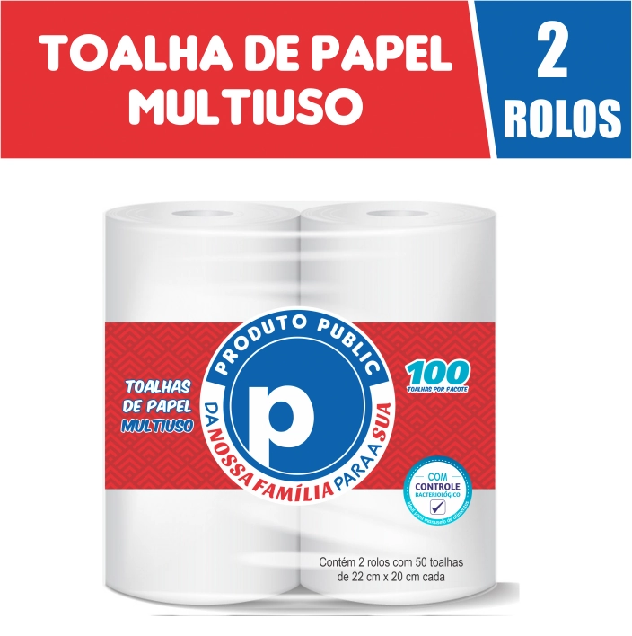 Papel Toalha Com 2 Rolos