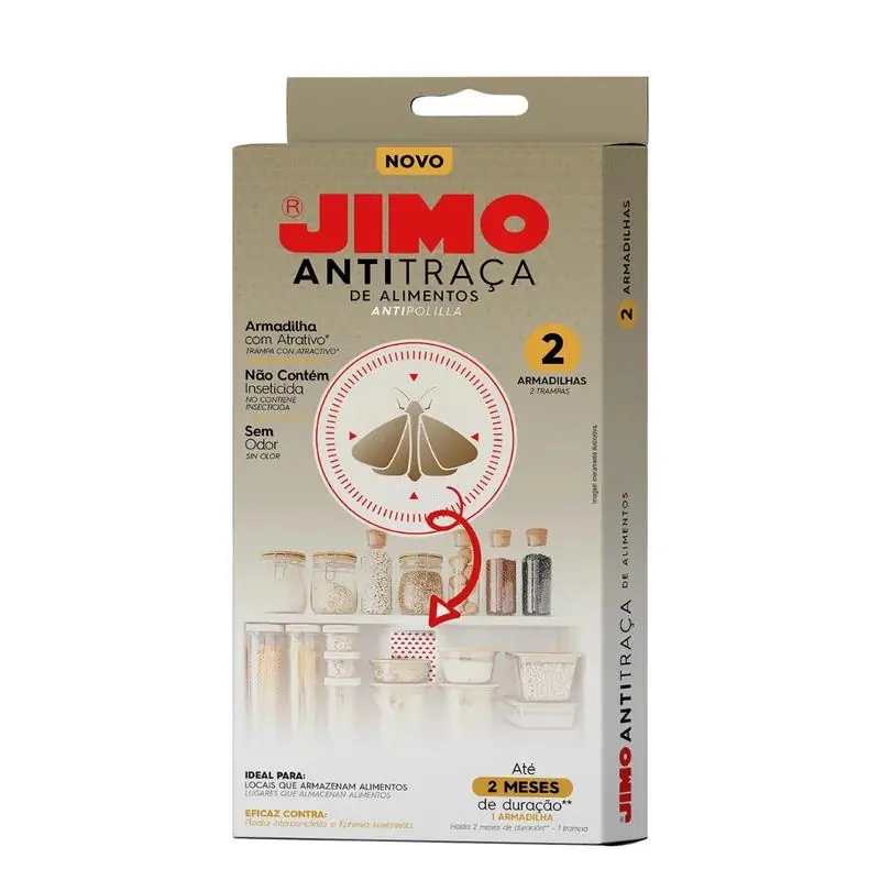 Inseticida Jimo Antitraca Alimento C/2 Armadilhas
