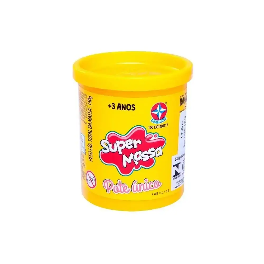 Massa de Modelar - Super Massa - Pote Único 112 Grs - Roxa - Estrela