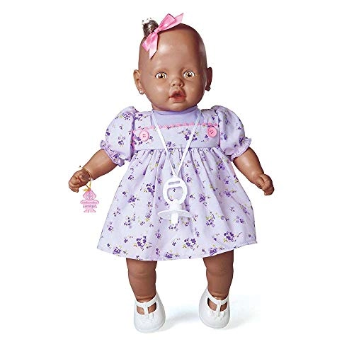Boneca Meu Bebe Negro Vestido Lilas Ref.1001003000054