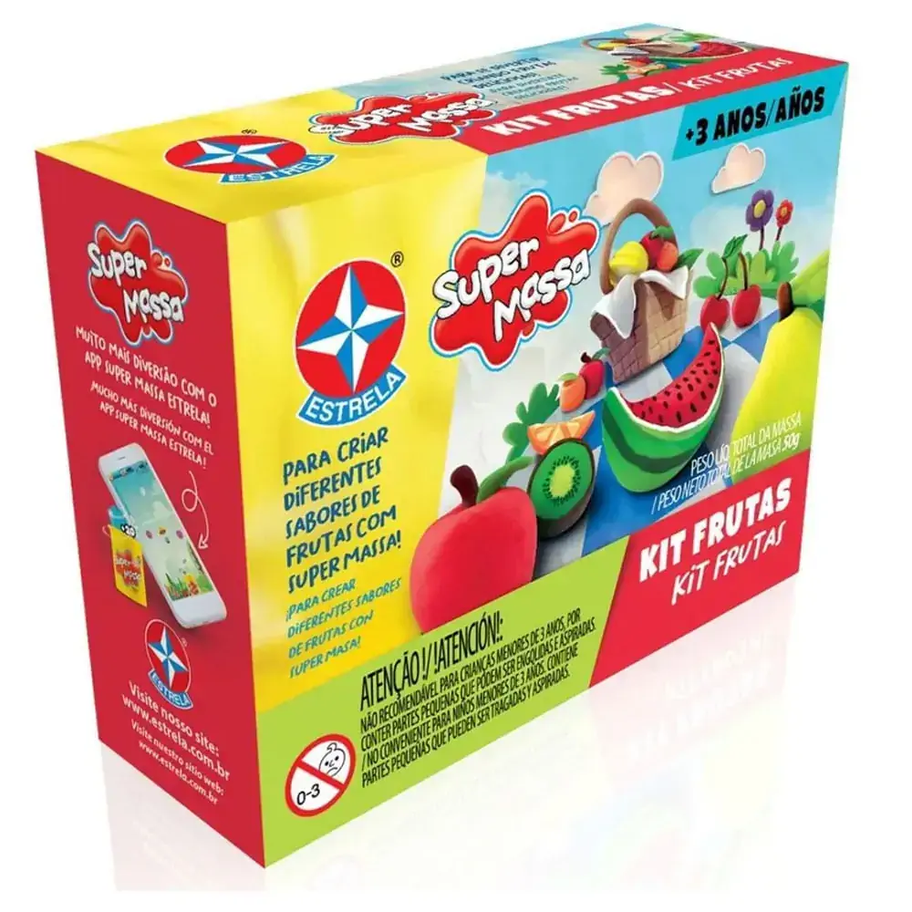 Brinquedo Super Massa Kit 5 Frutas