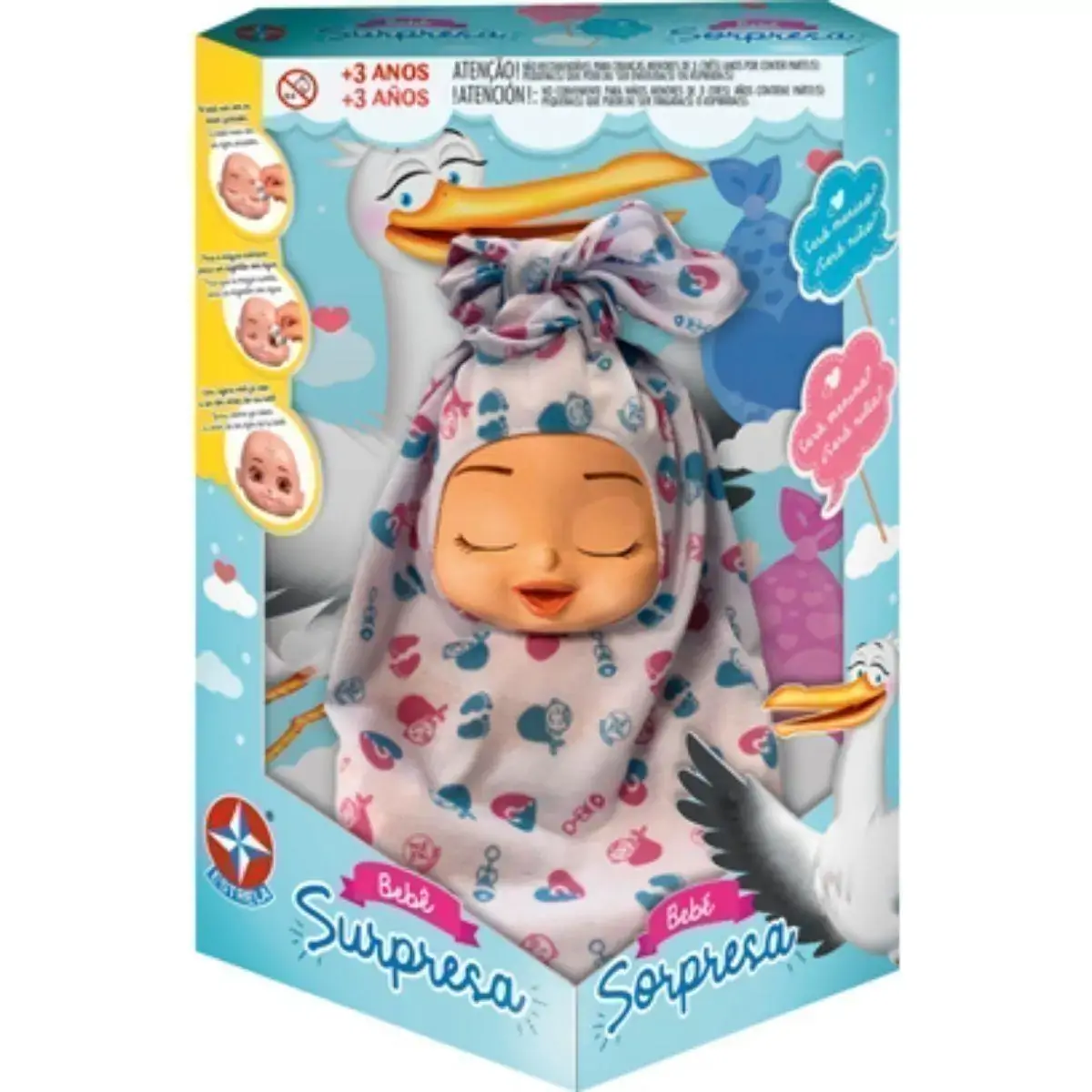 Boneco Bebê Surpresa Estrela