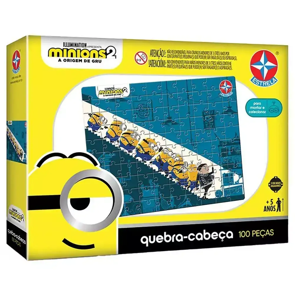 Quebra Cabeça Minions 100 Peças - Estrela