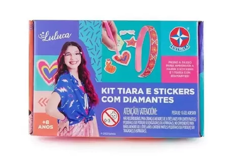 Kit Tiara e Stickers com Diamantes da Luluca - Estrela