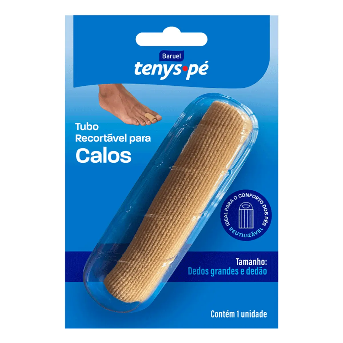 Tubo Recortável Para Calos Baruel Tenys Pé Dedos G/gg