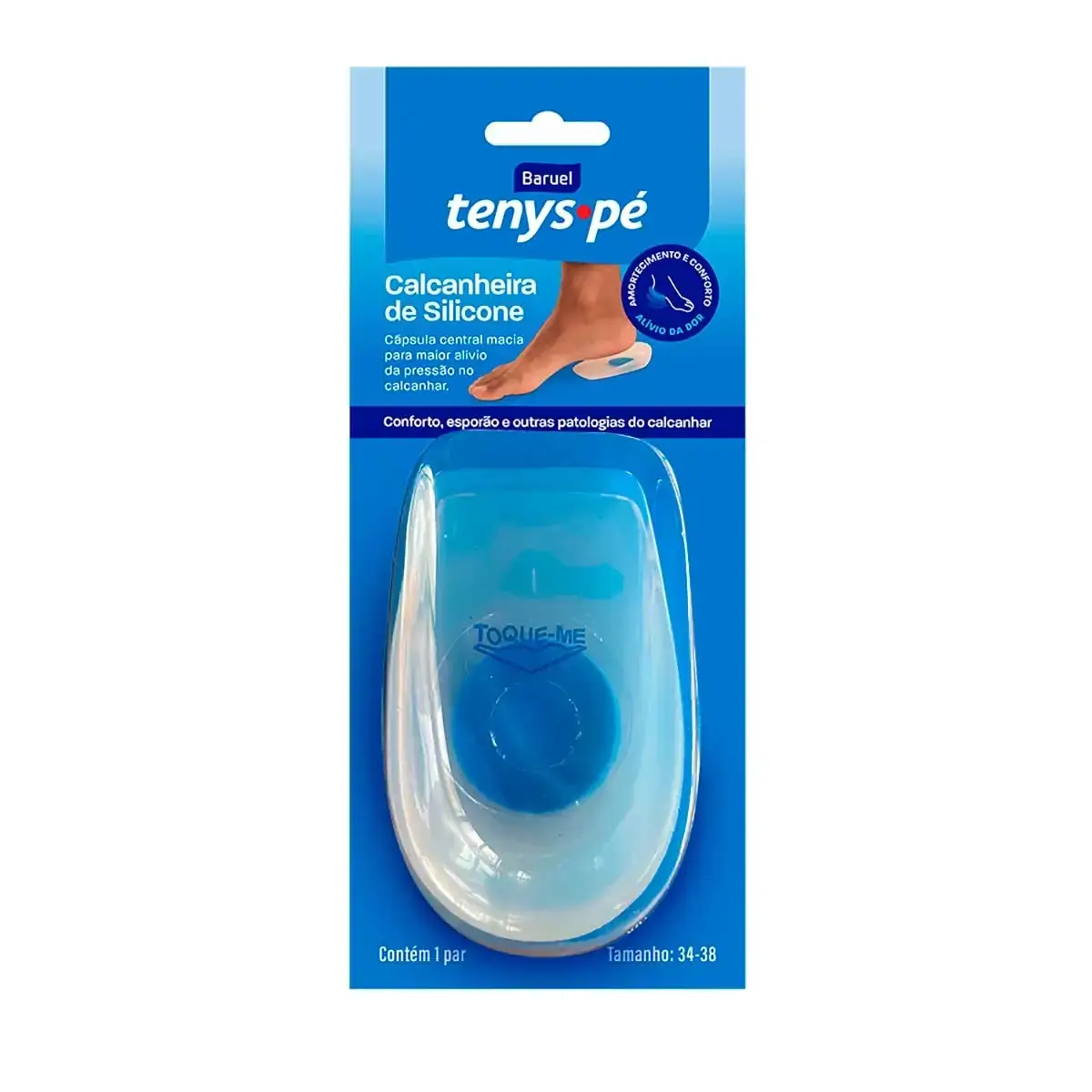 Calcanheira De Silicone Baruel Tenys Pé 34 A 38