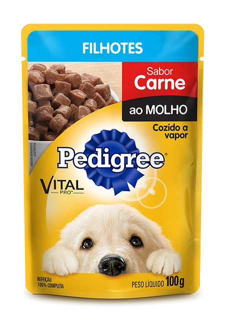 Sache Para Caes Carne Ao Molho Filhotes 100g Pedigree