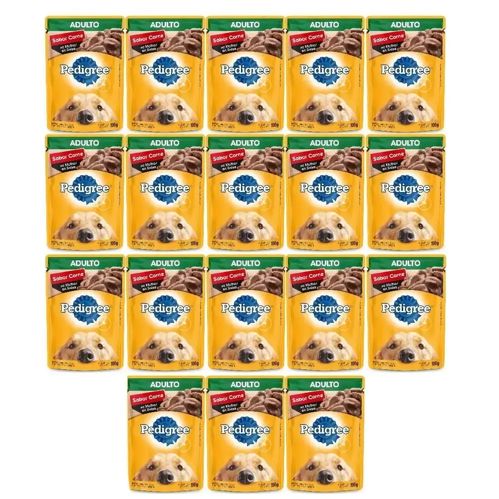 Racao Pedigree 100g Carne Sachet Adulto Rac.med.