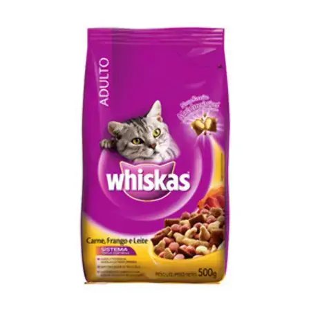 Whiskas Pacote Carne, Frango E Leite Adultos