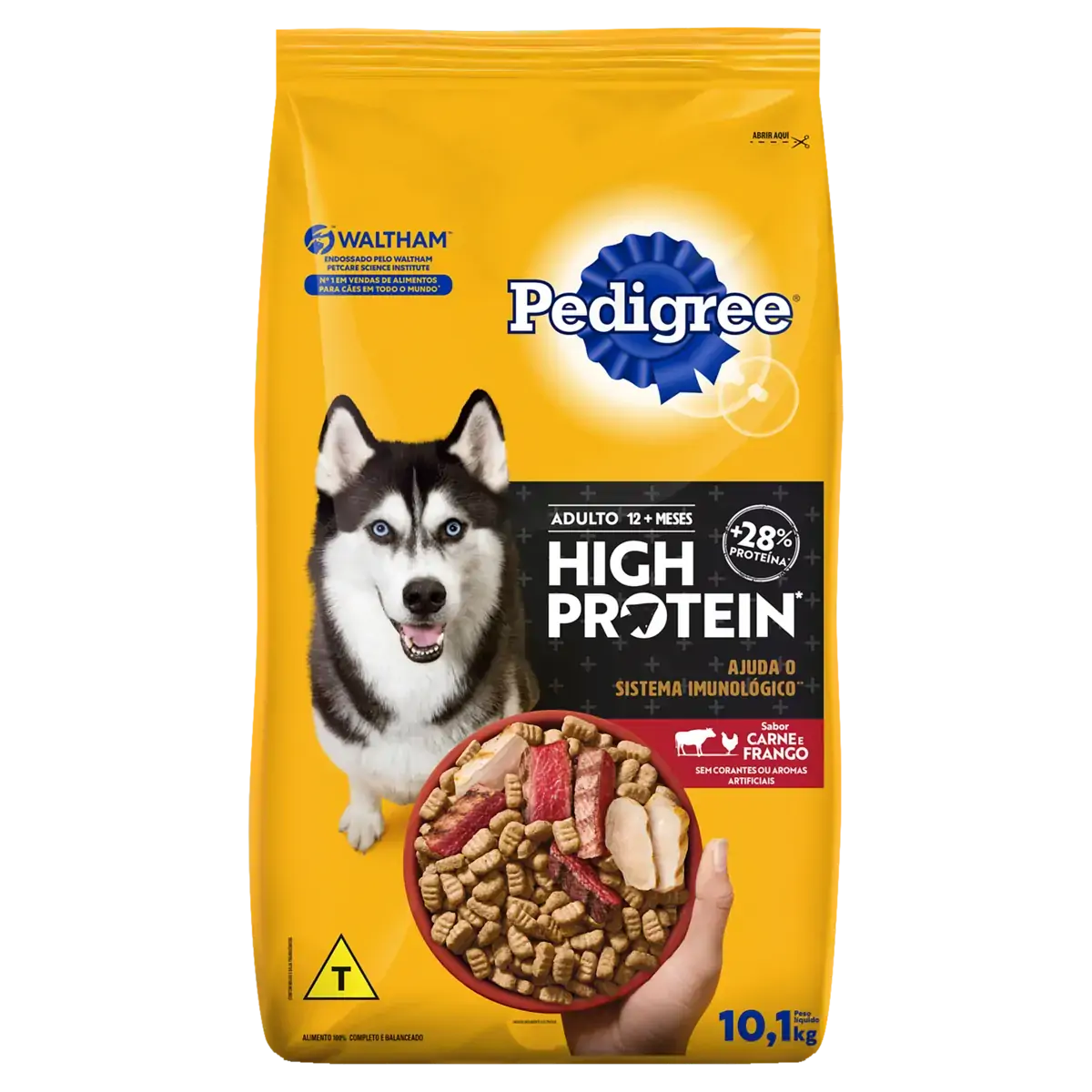 Alimento Para Cães Adultos 12 Carne E Frango Pedigree High Protein Pacote 10,1kg