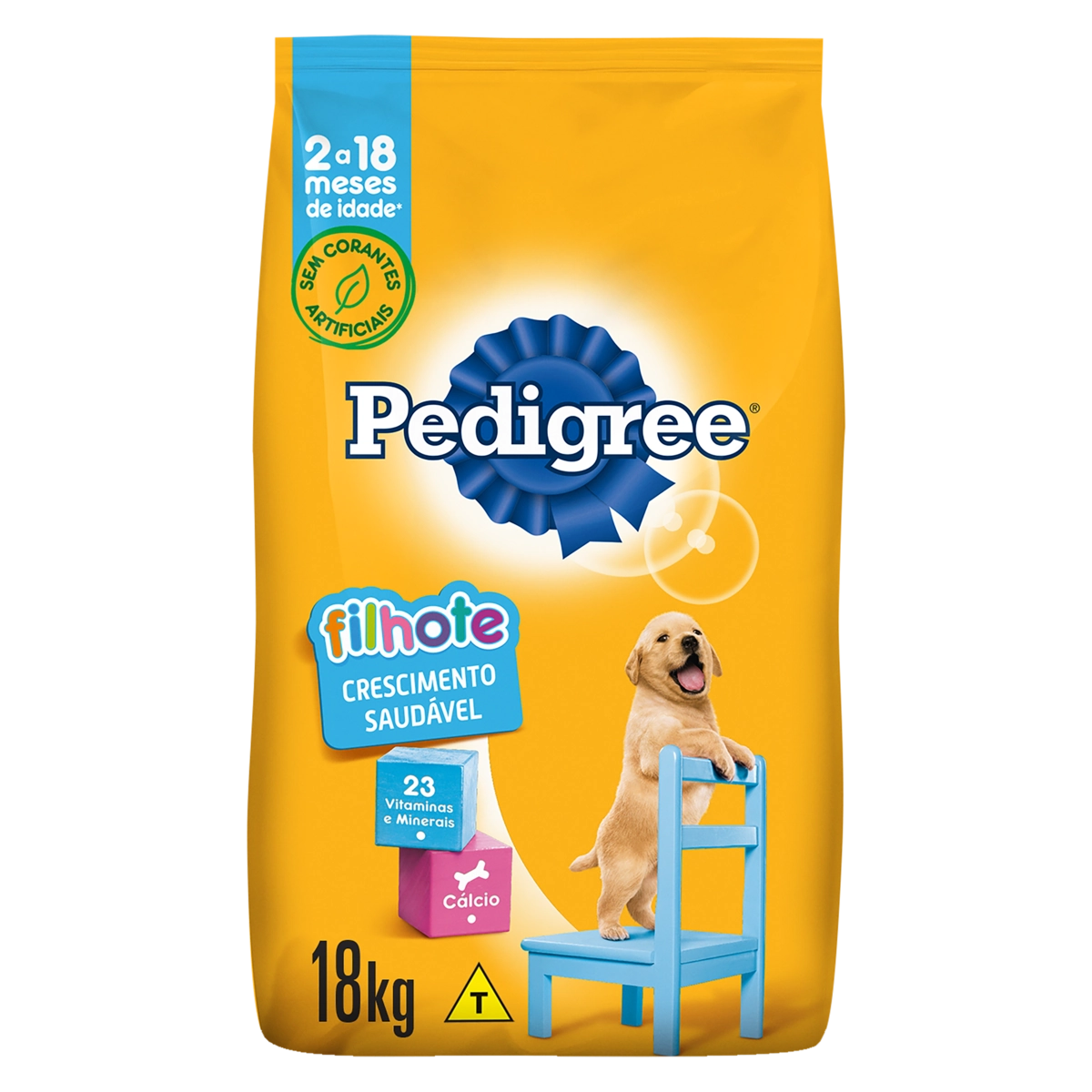 Ração Pedigree Para Cães Filhotes Raças Médias e Grandes 18 kg