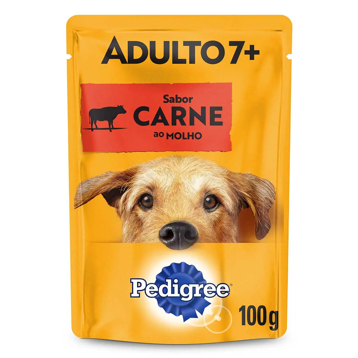 Ração Úmida Pedigree Adulto 7+ Carne ao Molho Sachê 100g 100g