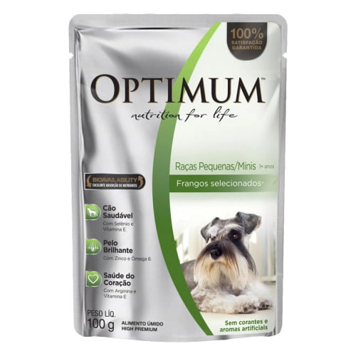 Alimento Úmido Optimum Cães Adultos Raças Pequenas e Mini Frango 100g 100g