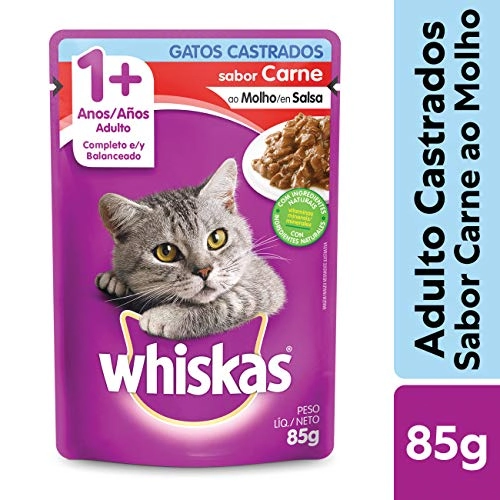 Alimento De Gato Whiskas Sache 85g Cast Carne