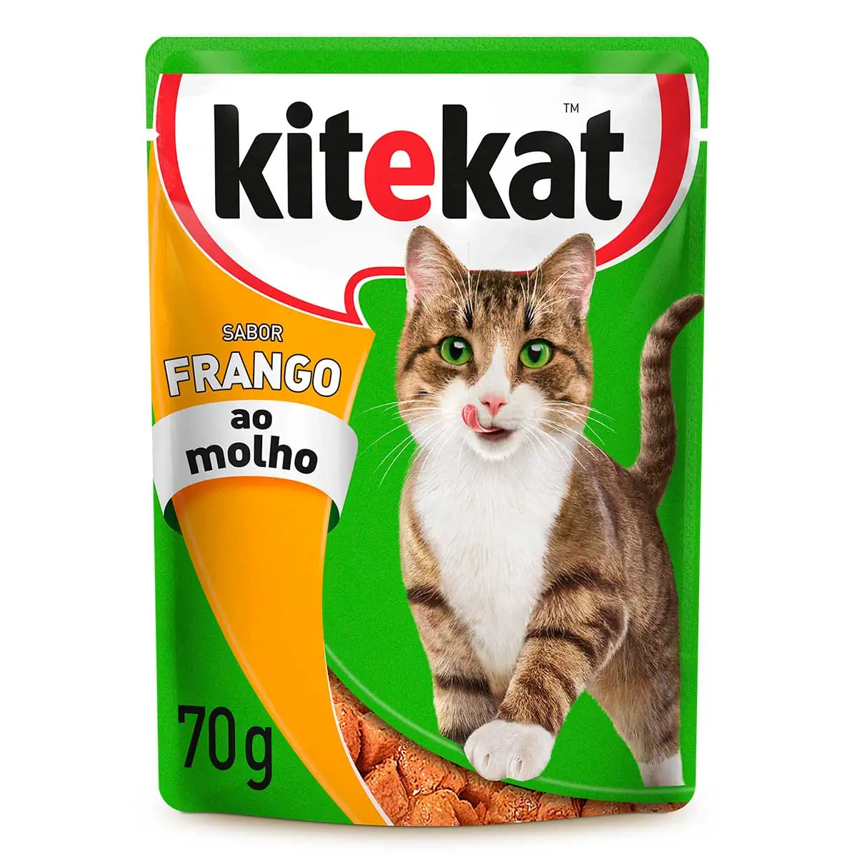 Ração Úmida Kitekat Sachê Frango ao Molho para Gatos Adultos 70g