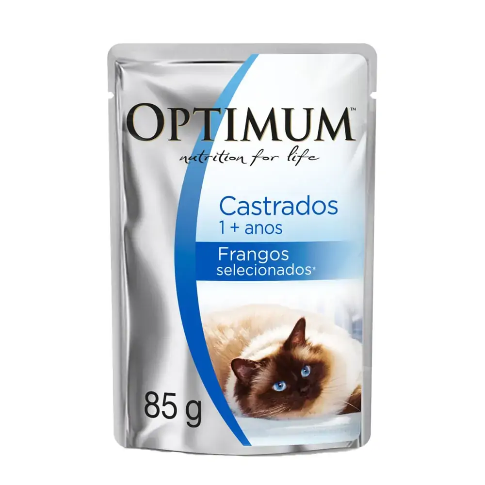 Ração Úmida Optimum Gatos Castrados Frango 85g