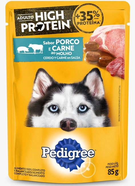 Alim P/caes Pedigree Ad H.p Porco/carne Sache 85g