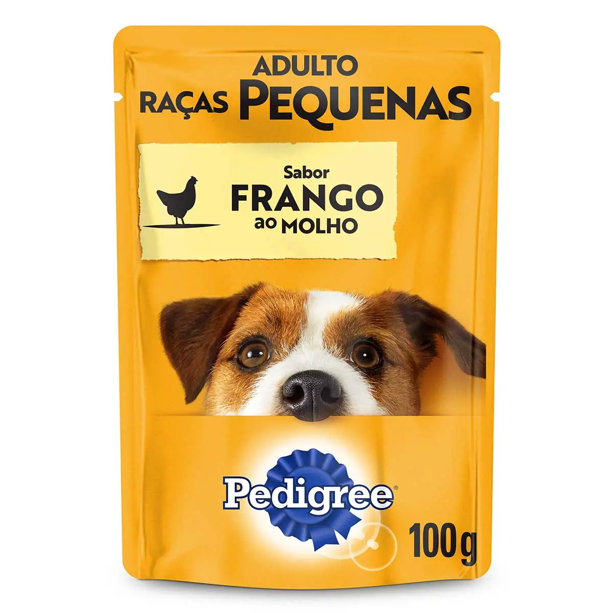 Ração Úmida Pedigree Sachê Frango ao Molho para Cães Adultos de Raças Pequenas 100g