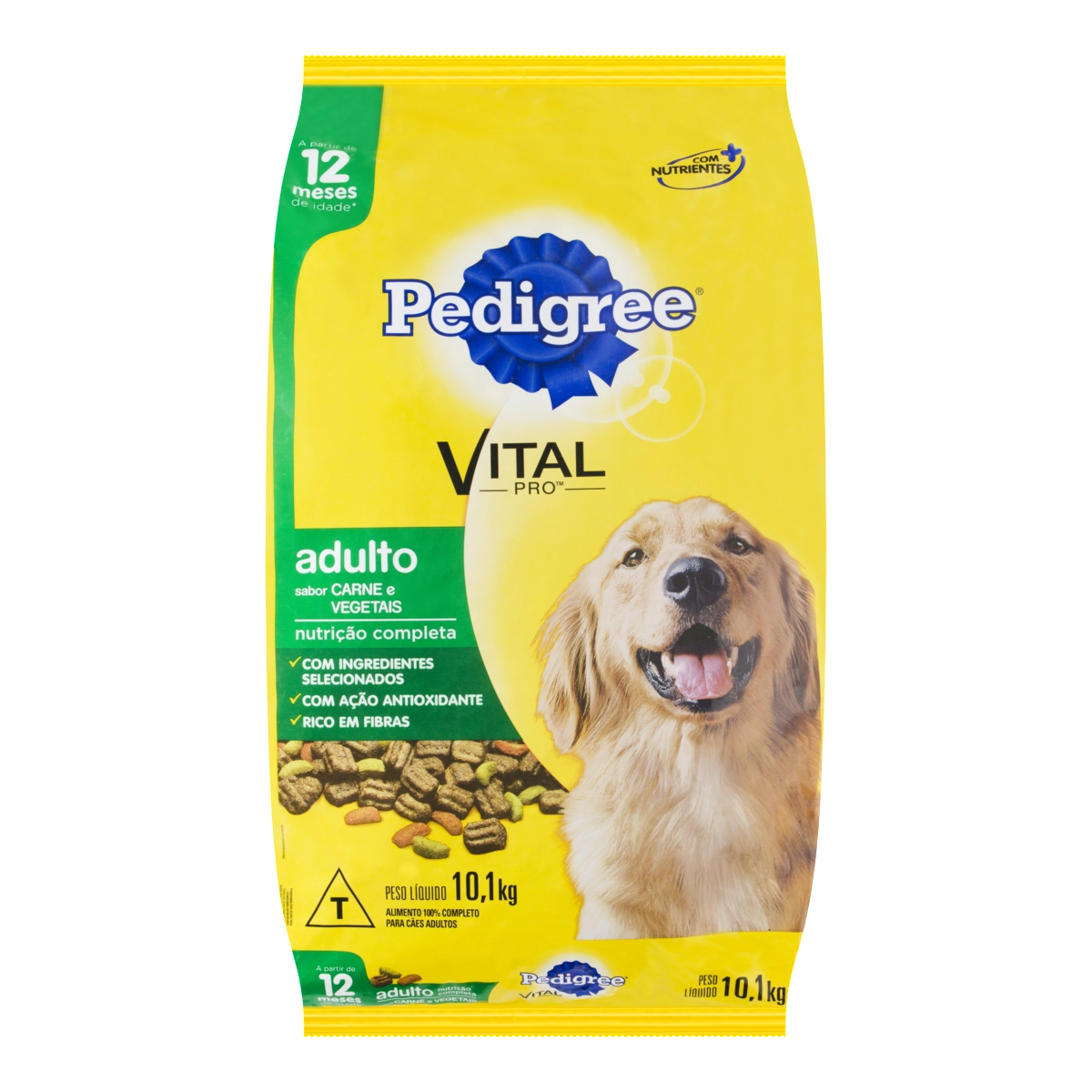 Racao Pedigree 10,1kg Carne/vegetais