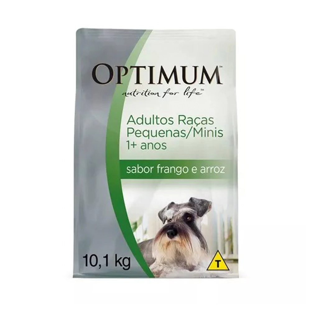 Alimento Para Cães Adultos 1 Raças Minis E Pequenas Frango E Arroz Optimum Pacote 10,1kg