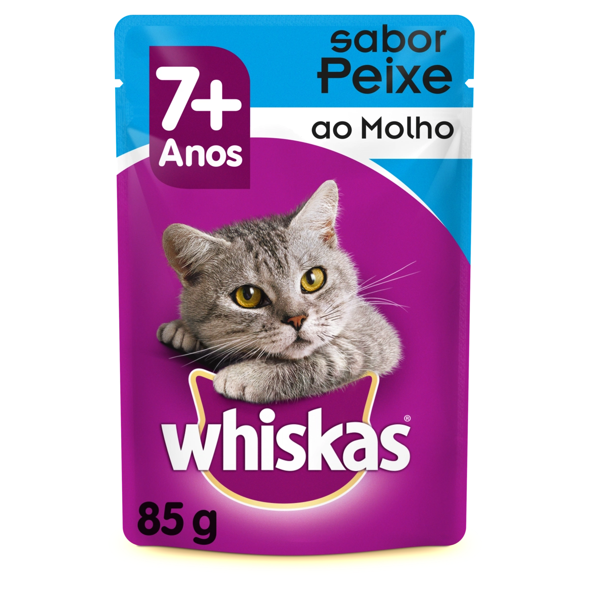 Alimento Para Gatos Adultos 1 Jelly Peixe Whiskas Sachê 85g