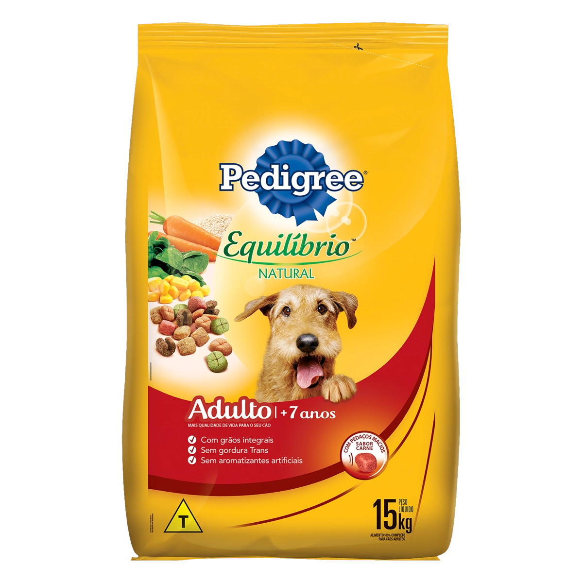 Alimento Para Cães Adultos 7 Carne Pedigree Equilíbrio Natural Pacote 15kg