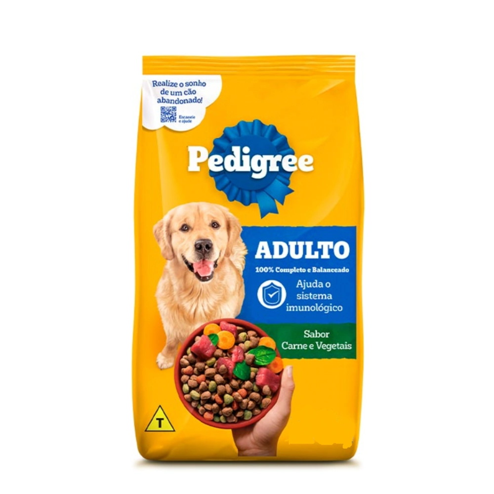 Alimento Para Cães Adultos 12 Meses A 7 Anos Carne E Vegetais Pedigree Pacote 20kg