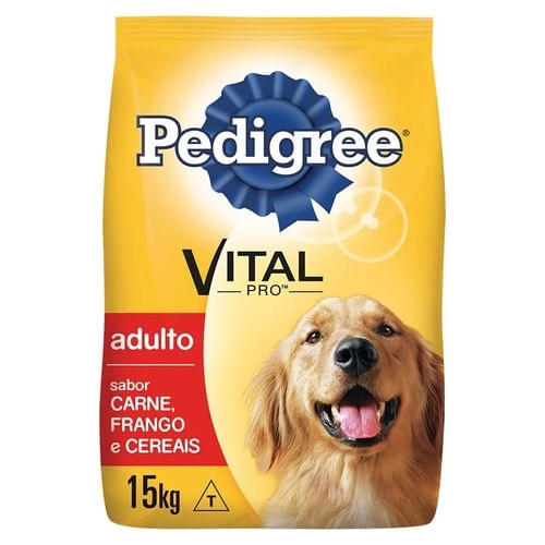 Ração para Cães Adultos Pedigree Carne, Frango e Cereais 15kg