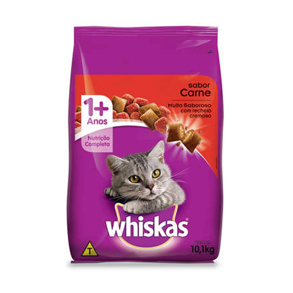 Ração Whiskas Carne 10,1kg