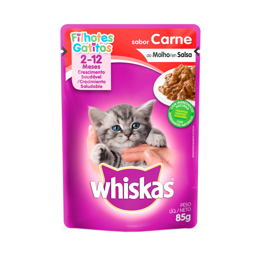Racao Gatos Whiskas Jr Carne