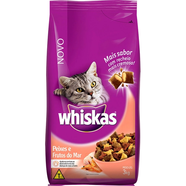 Whiskas Pacote Peixes E Frutos Do Mar Adultos