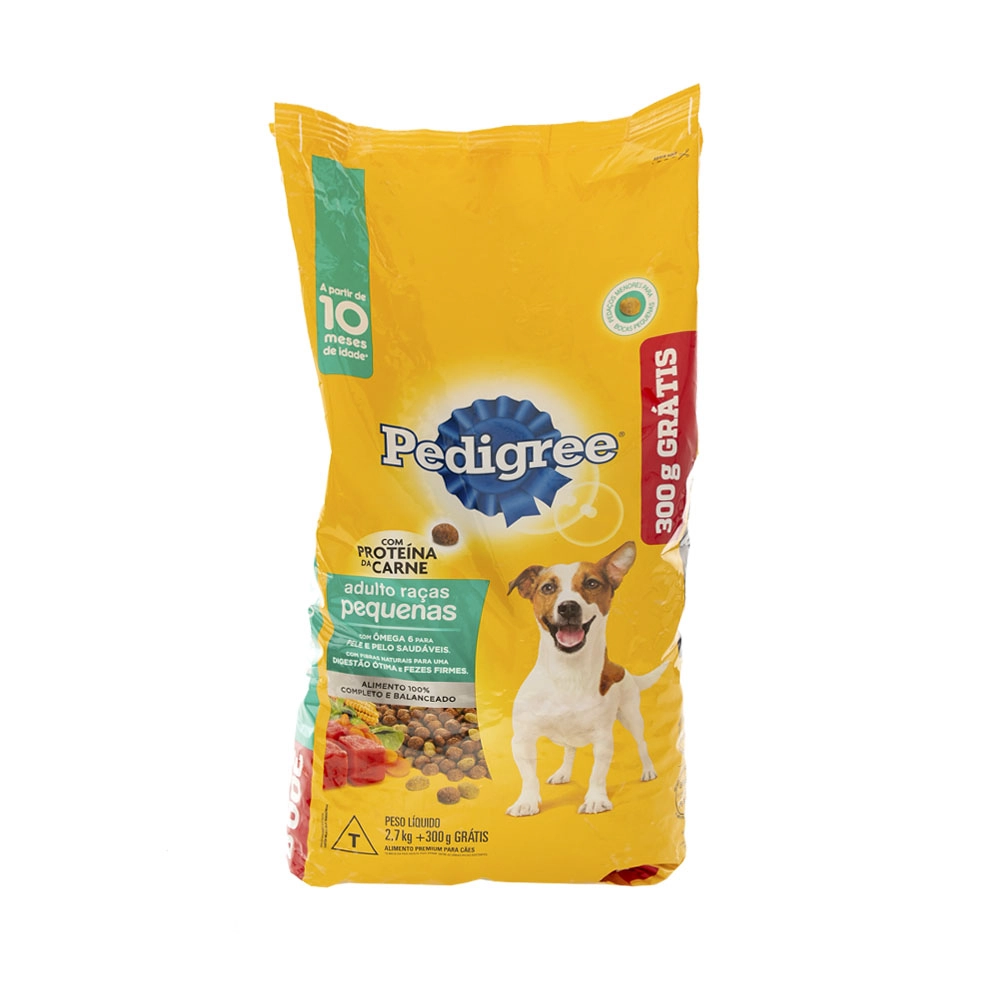 Racao Pedigree 3kg Racas Peq Lv3kg Pg2.7kg